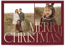 Bold Christmas Foil-Pressed Holiday Cards