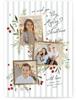 Botanical Trio Foil-Pressed Holiday Cards