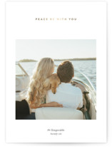 Gilded Peace Foil-Pressed Holiday Cards