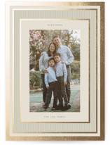 classic stripe Foil-Pressed Holiday Cards