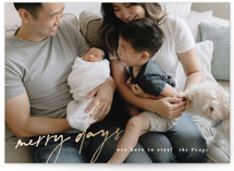 merry days are here to stay Foil-Pressed Holiday Cards