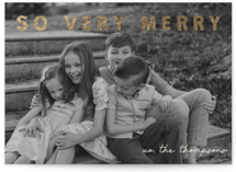 merry greeting Foil-Pressed Holiday Cards