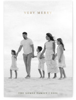 Golden Merry Foil-Pressed Holiday Cards