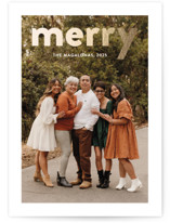 Bold Merry Foil-Pressed Holiday Cards