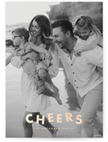 glitter cheers Foil-Pressed Holiday Cards