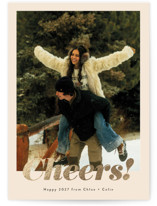 Glittering Cheers Foil-Pressed Holiday Cards