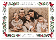 Sparkly Bows Foil-Pressed Holiday Cards