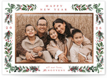 Sparkly Bows Foil-Pressed Holiday Cards