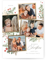 Botanical Quad Foil-Pressed Holiday Cards