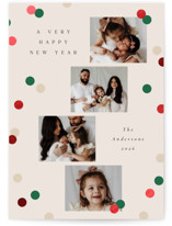 Vintage Confetti Foil-Pressed Holiday Cards