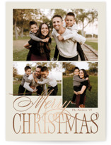 Elegant Three Foil-Pressed Holiday Cards