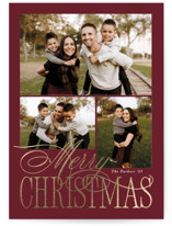 Elegant Three Foil-Pressed Holiday Cards