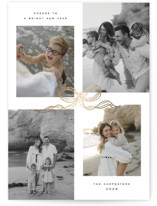 Shimmering bow tie Foil-Pressed Holiday Cards