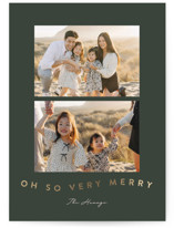 so merry waved Foil-Pressed Holiday Cards