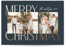 Sparkly Stack Foil-Pressed Holiday Cards