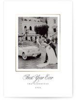 Classic Gold Frame Foil-Pressed Holiday Cards