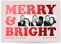 Big Type Trio Foil-Pressed Holiday Cards