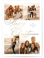 Merry Four Foil-Pressed Holiday Cards