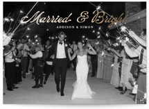 Married and Bright Foil-Pressed Holiday Cards