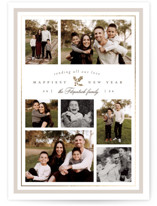 Formal Holly Foil-Pressed Holiday Cards