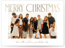 Christmas Headline Foil-Pressed Holiday Cards