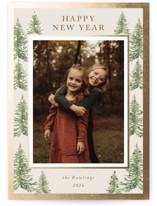 Winter Trees Foil-Pressed Holiday Cards