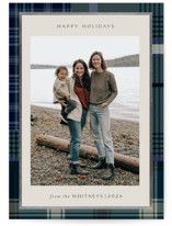 Antiqued Plaid Foil-Pressed Holiday Cards