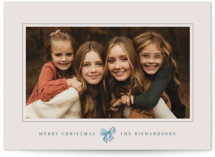 Little Striped Bow Foil-Pressed Holiday Cards