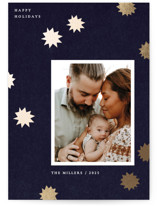 night sky Foil-Pressed Holiday Cards