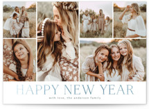 Holiday Photo Grid Foil-Pressed Holiday Cards