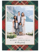 Fancy Plaid Foil-Pressed Holiday Cards