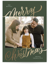 Merry Christmas Foil Foil-Pressed Holiday Cards