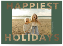 Shiny Holiday Foil-Pressed Holiday Cards