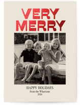 Very Merry Foil-Pressed Holiday Cards