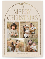 frame bow Foil-Pressed Holiday Cards