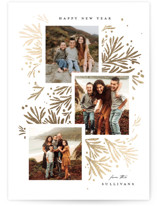 foil branches Foil-Pressed Holiday Cards