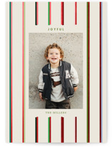 Colorful Stripes Foil-Pressed Holiday Cards