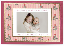 Block Print Frame Foil-Pressed Holiday Cards