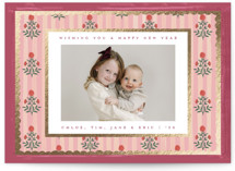 Block Print Frame Foil-Pressed Holiday Cards