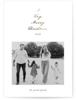 Scripted Tree Foil-Pressed Holiday Cards