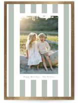 Linen Stripes Foil-Pressed Holiday Cards