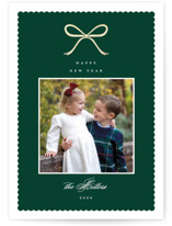 Scallop Bow Foil-Pressed Holiday Cards