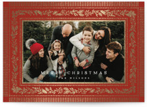 Gilt Greens Foil-Pressed Holiday Cards