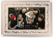 Gilt Greens Foil-Pressed Holiday Cards