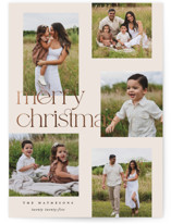 happy overlap Foil-Pressed Holiday Cards