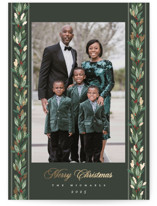 evergreen garlands Foil-Pressed Holiday Cards