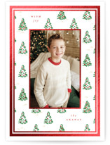 Little Trees Foil-Pressed Holiday Cards
