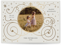 Disney's Cinderella Carriage Foil-Pressed Holiday Cards