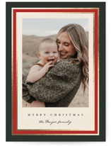 Linear Frame Foil-Pressed Holiday Cards