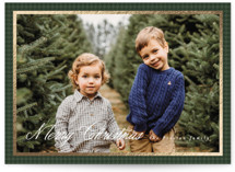 Houndstooth Foil-Pressed Holiday Cards